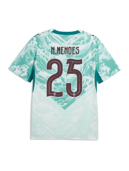 Portugal Nuno Mendes #25 Replika Borta Kläder VM 2026 Kortärmad Portugal Nuno Mendes #25 Replika Borta Kläder VM 2026 Kortärmad